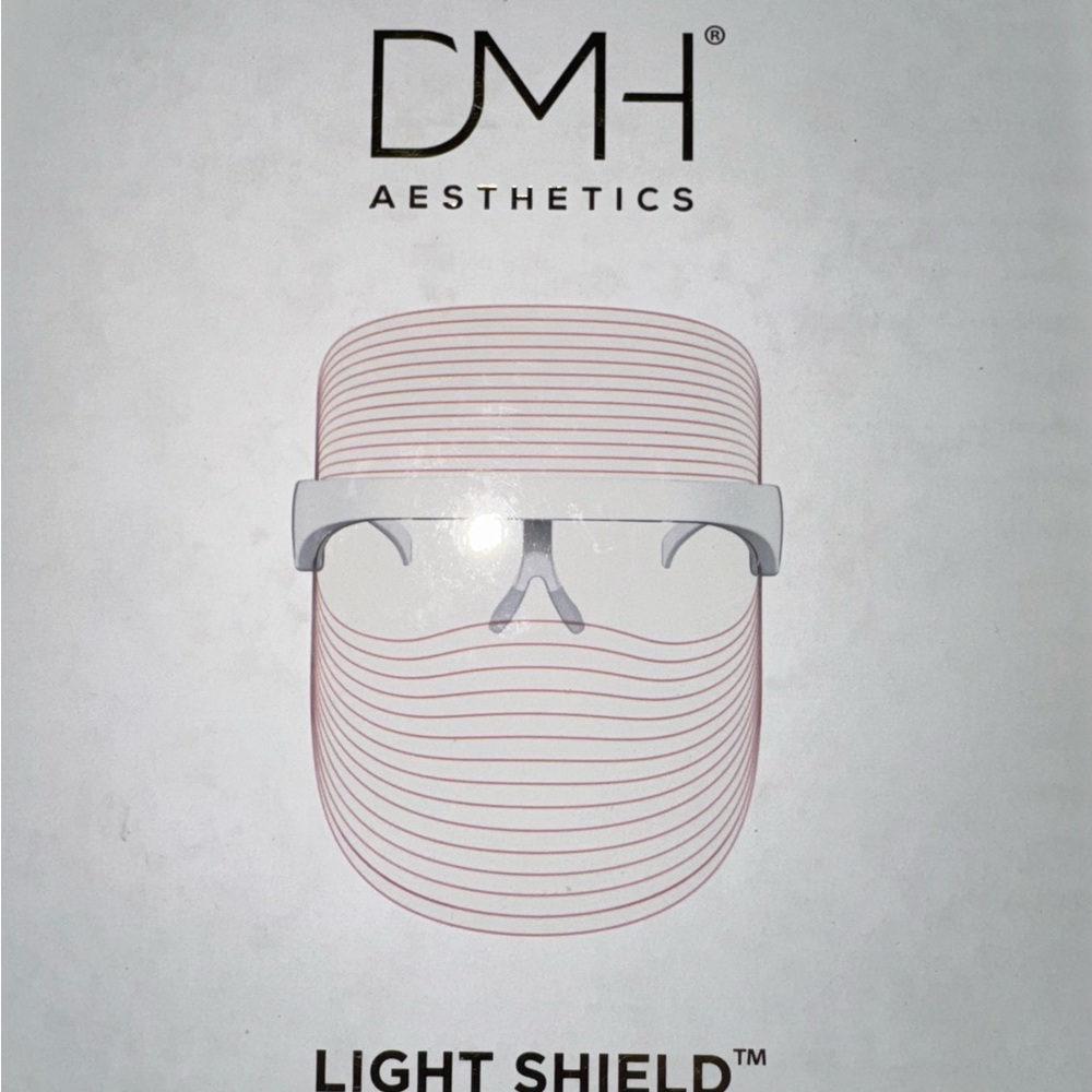 Light Shield Face Mask - Clear Shield with White Frame